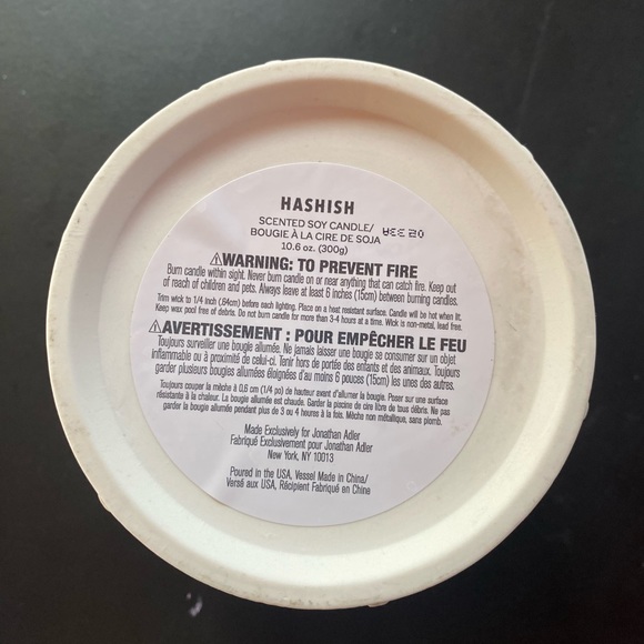 Jonathan Adler Accents Jonathan Adler Hashish Candle White Lidded